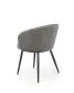 Krzesło K430 VELVET szare tapicerowane z podłokietnikami | MIRAT. styl GLAMOUR, LOFT