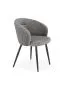 Krzesło K430 VELVET szare tapicerowane z podłokietnikami | MIRAT. styl GLAMOUR, LOFT