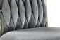 Krzesło K436 VELVET szare/złote tapicerowane do jadalni | MIRAT. styl GLAMOUR