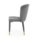 Szare krzesło K446 VELVET tapicerowane do salonu | MIRAT. styl GLAMOUR
