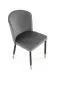 Szare krzesło K446 VELVET tapicerowane do salonu | MIRAT. styl GLAMOUR