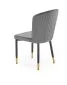 Szare krzesło K446 VELVET tapicerowane do salonu | MIRAT. styl GLAMOUR