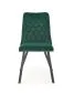 Ciemnozielone krzesło K450 VELVET tapicerowane do salonu | MIRAT. w stylu GLAMOUR, LOFT kolekcja