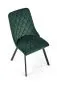 Ciemnozielone krzesło K450 VELVET tapicerowane do salonu | MIRAT. w stylu GLAMOUR, LOFT kolekcja