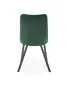 Ciemnozielone krzesło K450 VELVET tapicerowane do salonu | MIRAT. w stylu GLAMOUR, LOFT kolekcja