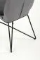 Krzesło K454 VELVET szare na metalowych nogach | MIRAT. styl LOFT