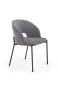 Krzesło K455 VELVET szare do jadalni i salonu w stylu glamour | MIRAT. w stylu GLAMOUR, LOFT kolekcja