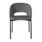 Krzesło K455 VELVET szare do jadalni i salonu w stylu glamour | MIRAT. w stylu GLAMOUR, LOFT kolekcja