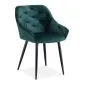 Krzesło K487 VELVET ciemnozielone pikowane z podłokietnikami | MIRAT. styl GLAMOUR
