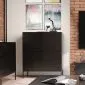 Komoda wysoka KRON 4D 100cm czarny dąb loftowa I sklep meblowy MIRAT. styl LOFT kolekcja KRON