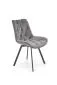 Krzesło K519 VELVET szare pikowane I sklep meblowy MIRAT. styl LOFT
