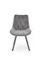 Krzesło K519 VELVET szare pikowane I sklep meblowy MIRAT. styl LOFT