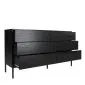 Komoda KRON 6S 150cm czarny dąb do sypialni I sklep meblowy MIRAT. styl LOFT kolekcja KRON