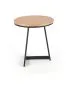 Stolik kawowy KARIDA S 45x45 dąb/czarny na metalowych nogach w stylu loft | MIRAT. styl LOFT
