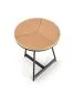 Stolik kawowy KARIDA S 45x45 dąb/czarny na metalowych nogach w stylu loft | MIRAT. styl LOFT