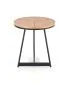 Stolik kawowy KARIDA S 45x45 dąb/czarny na metalowych nogach w stylu loft | MIRAT. styl LOFT