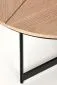 Stolik kawowy KARIDA 80x80 dąb/czarny okrągły na metalowych nogach w stylu loft | MIRAT. styl LOFT