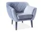 Fotel KARO 1 VELVET szary tapicerowany do salonu | MIRAT. w stylu GLAMOUR kolekcja