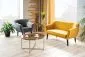 Sofa KARO 2 VELVET curry dwuosobowa w stylu skandynawskim | MIRAT. w stylu GLAMOUR kolekcja