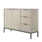 Komoda AUSTIN 150 kaszmir/czarna na metalowych nogach I sklep meblowy MIRAT. styl GLAMOUR