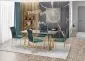 Stół KONAMI 160x90 czarny marmur/złoty w stylu glamour | MIRAT. styl GLAMOUR