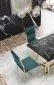 Stół KONAMI 160x90 czarny marmur/złoty w stylu glamour | MIRAT. styl GLAMOUR