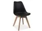 Krzesło KRIS czarne/buk z tworzywa inspirowane Eames Eiffel | MIRAT. styl SKANDYNAWSKI kolekcja DIOR