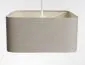 Lampa wisząca KWADRO LEN 001-40w20 jasna beżowa lniana I sklep meblowy MIRAT.