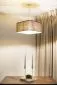 Lampa wisząca KWADRO LEN 002-40w30 beżowa/złota do sypialni I sklep meblowy MIRAT.