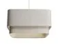 Lampa wisząca KWADRO DUO 002 51x47cm kremowa lniana I sklep meblowy MIRAT.