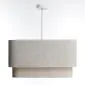 Lampa wisząca KWADRO DUO 002 51x47cm kremowa lniana I sklep meblowy MIRAT.