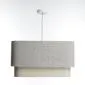 Lampa wisząca KWADRO DUO 004 51x47cm szara/beżowa boho I sklep meblowy MIRAT.