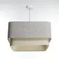 Lampa wisząca KWADRO DUO 004 51x47cm szara/beżowa boho I sklep meblowy MIRAT.