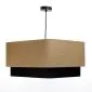 Lampa wisząca KWADRO DUO 005 51x47cm jutowa/czarna nad stół I sklep meblowy MIRAT.
