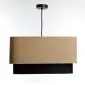 Lampa wisząca KWADRO DUO 005 51x47cm jutowa/czarna nad stół I sklep meblowy MIRAT.
