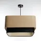 Lampa wisząca KWADRO DUO 005 51x47cm jutowa/czarna nad stół I sklep meblowy MIRAT.