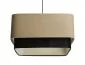 Lampa wisząca KWADRO DUO 005 51x47cm jutowa/czarna nad stół I sklep meblowy MIRAT.