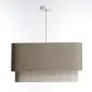 Lampa wisząca KWADRO DUO 009 51x47cm beżowa/kremowa boho I sklep meblowy MIRAT.