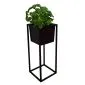 Kwietnik LAURA 25x25x50cm czarny stojący I sklep meblowy MIRAT. styl LOFT