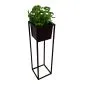 Kwietnik LAURA 25x25x70cm czarny metalowy I sklep meblowy MIRAT. styl LOFT