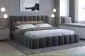 Łóżko tapicerowane LAMICA VELVET 180x200 szare z pojemnikiem nowoczesne | MIRAT. styl GLAMOUR