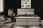 Łóżko kontynentalne MELROSE 160 czarne velvet z pojemnikiem do sypialni | MIRAT. styl GLAMOUR