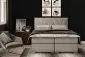 Łóżko kontynentalne MELROSE 180 czarne velvet z pojemnikiem do sypialni | MIRAT. styl GLAMOUR