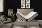 Łóżko kontynentalne MELROSE 160 zielone velvet z materacem do sypialni | MIRAT. styl GLAMOUR