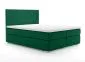 Łóżko kontynentalne MELROSE 140 zielone velvet z pojemnikiem do sypialni | MIRAT. styl GLAMOUR