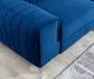 Narożnik z funkcją spania LAURENCE VELVET granatowy prawy welurowy | MIRAT. w stylu GLAMOUR kolekcja