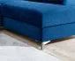 Narożnik z funkcją spania LAURENCE VELVET szary prawy polskiej produkcji | MIRAT. w stylu GLAMOUR kolekcja