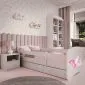 Łóżko dziecięce BABY DREAMS wróżka ze skrzydełkami 180 z barierką | MIRAT. kolekcja BABY DREAMS