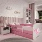 Łóżko dziecięce BABY DREAMS wróżka ze skrzydełkami 180 z barierką | MIRAT. kolekcja BABY DREAMS