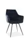 Krzesło LILIA VELVET czarne w stylu glamour do jadalni | MIRAT. styl GLAMOUR, LOFT